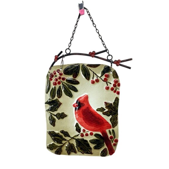 Cardinal Artisan Suncatcher Metal Decor Hanger 9" X 7" - Picture 3 of 4